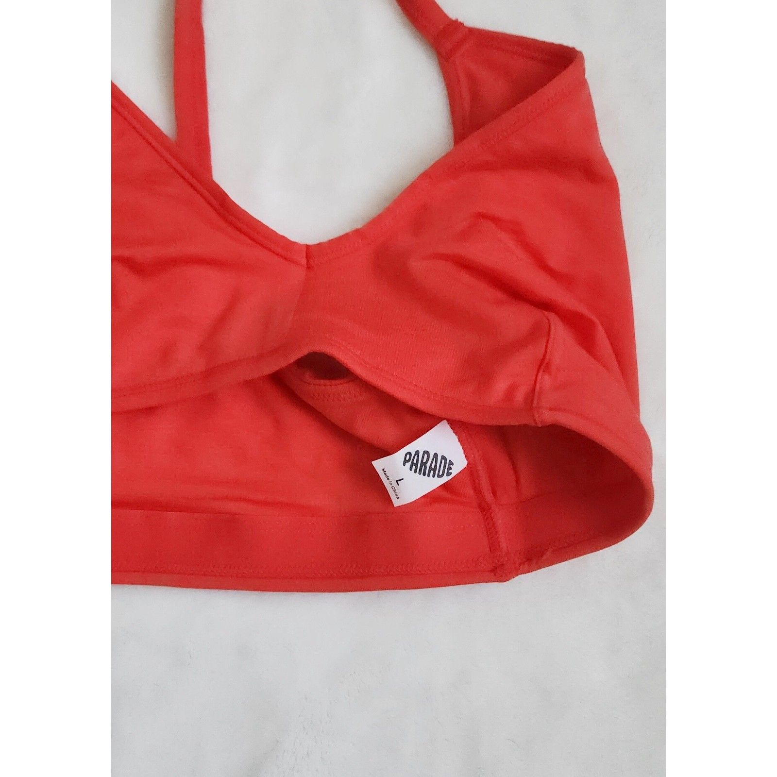 Vintage Soft Triangle Bralette (Strawberry) — image 3 of 4